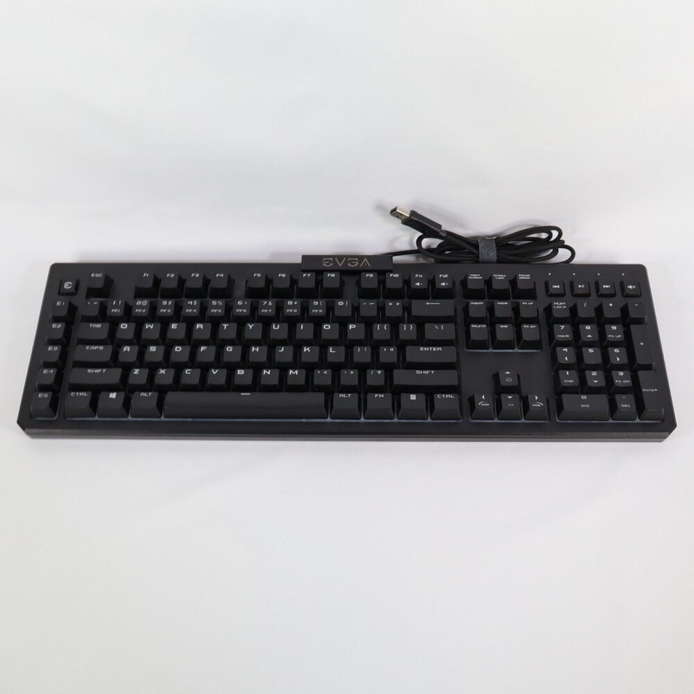 EVGA Z12 Wired USB Gaming Keyboard RGB Backlit LED - 5 Programmable Media Keys
